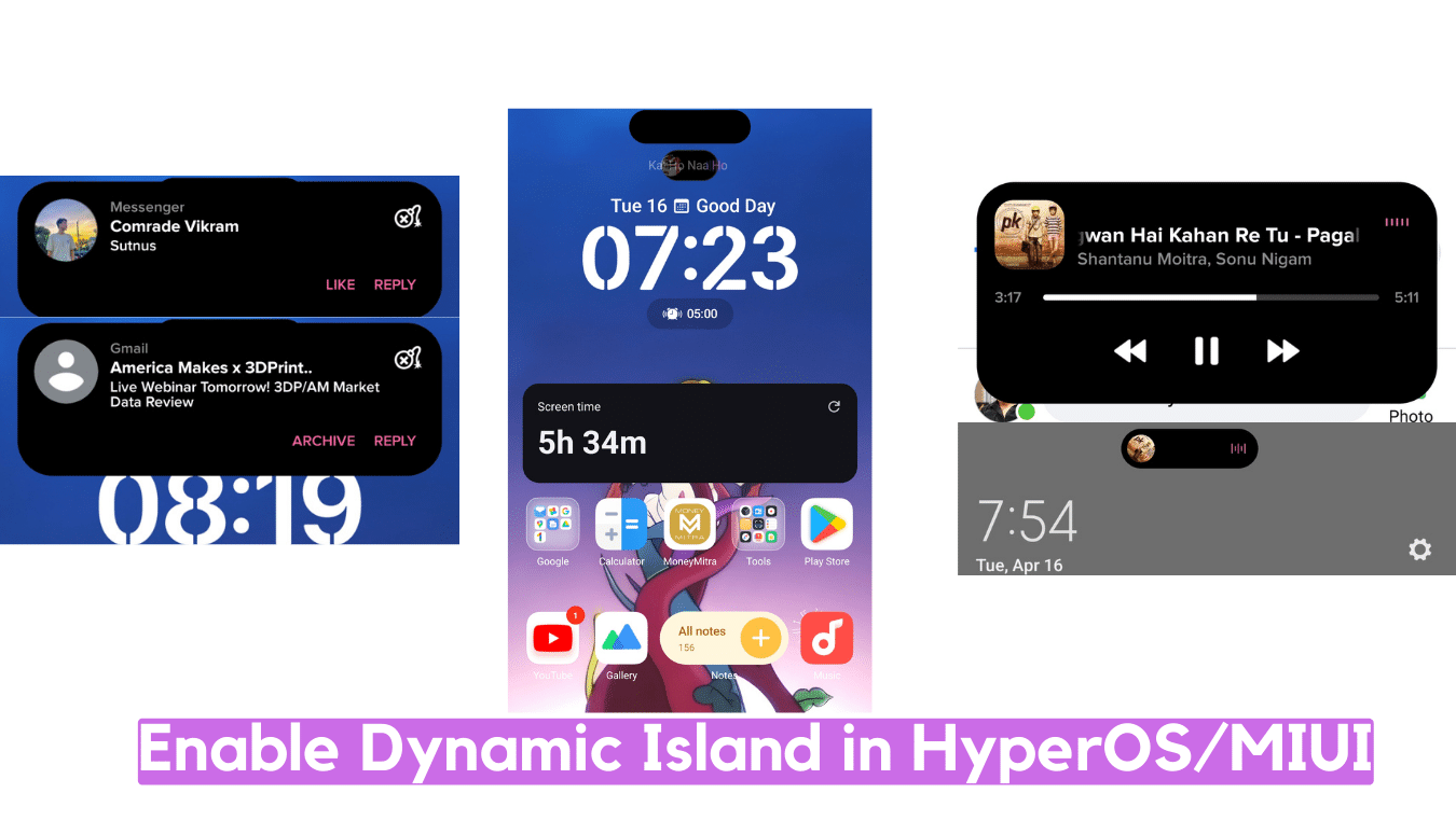 How to enable Dynamic Island in HyperOS - Xiaomi HyperOS Update